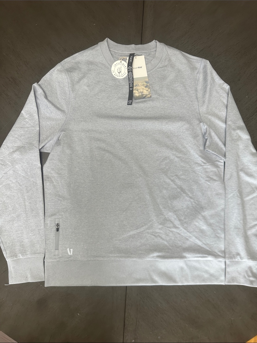 Vuori Ponto Performance Crew Platinum Heather